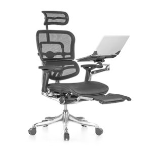 Elite V2 Ergohuman Office chair with leg-rest and laptop holder