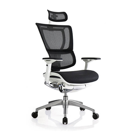 IOO executive fit executive ergonomic chair black mesh right side view