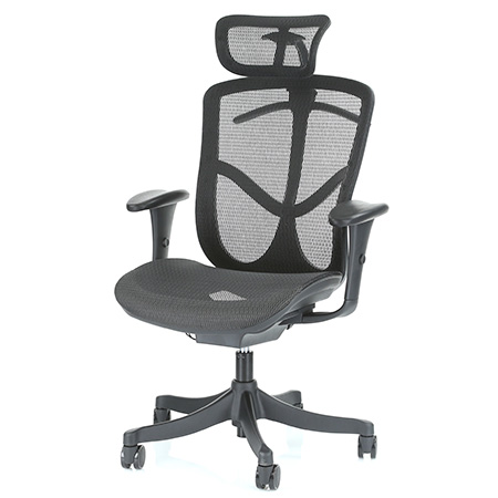 Brant ergonomic office chair with headrest by Ergohuman left quarter view