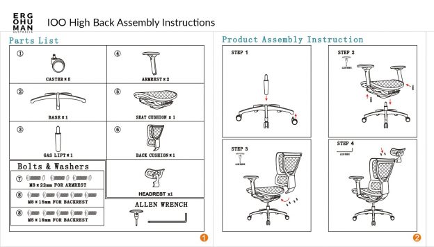 IOO Executive Fit assembly instructions