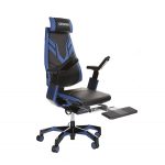 Genidia gaming chair black and blue right quarter view