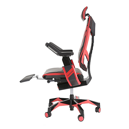 Genidia gaming chair black and red left side view