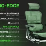 New innovative design features in the new Ergohuman 2 ergonomic office chair