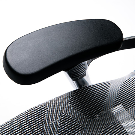 Armrest in lowest position on Skate compact ergonomic office chair