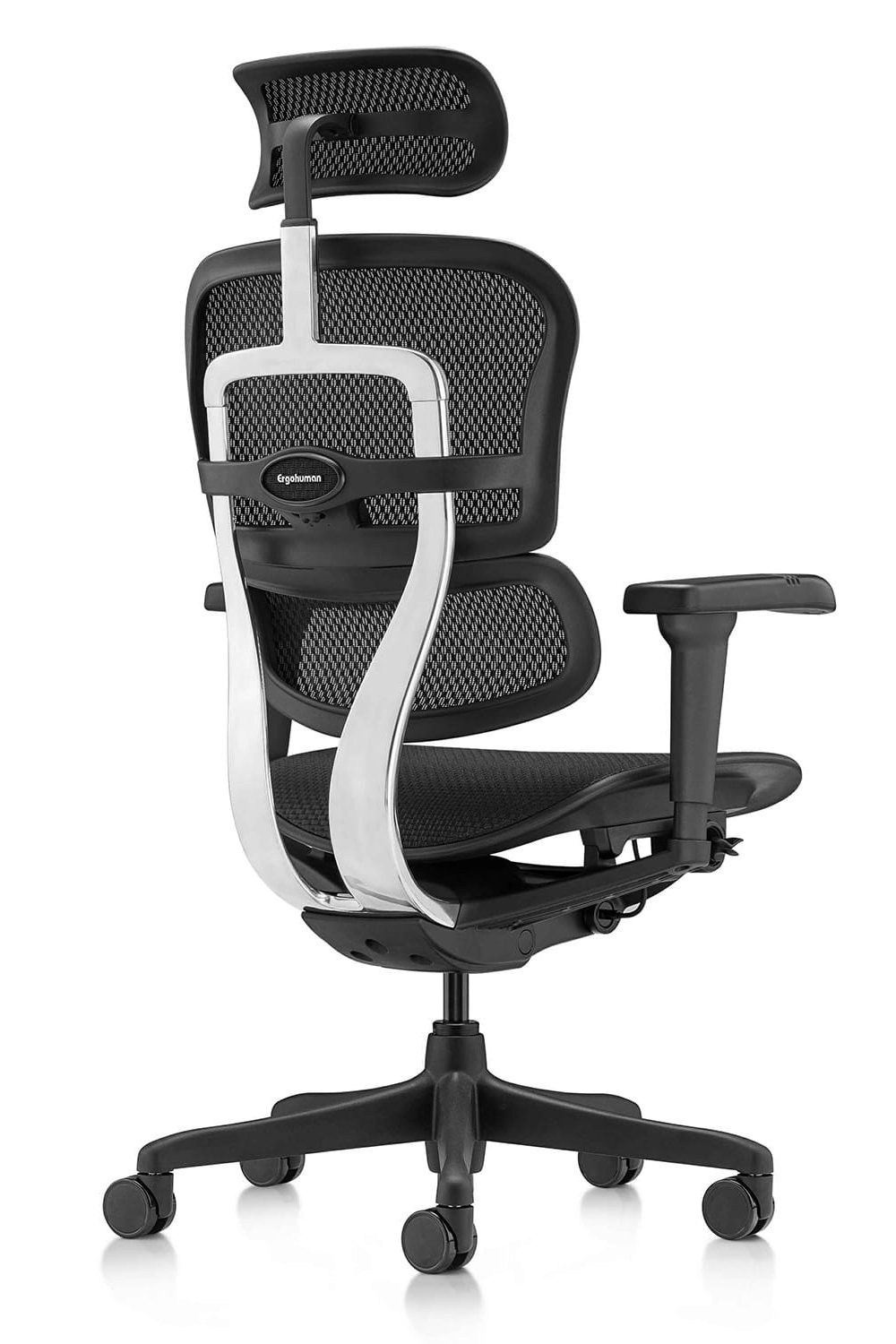 Ergohuman ultra Mesh in Black rear quarter view