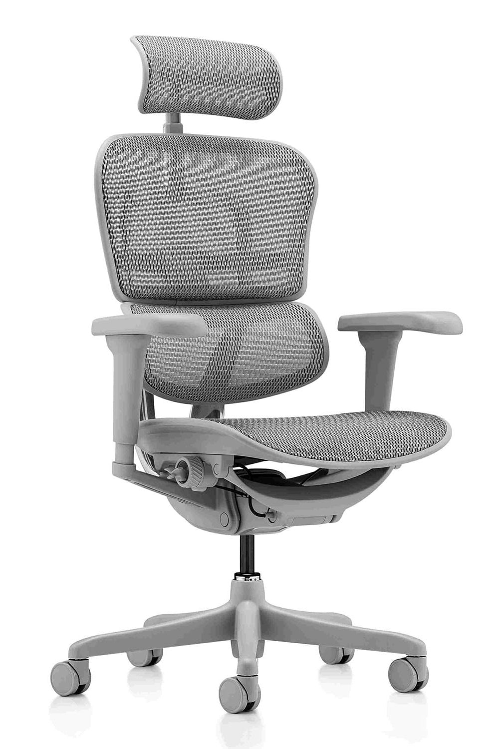 Ergohuman ultra Mesh in grey front quarter view
