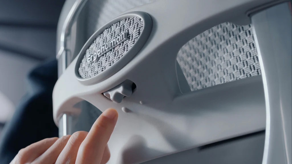 Lumbar tension adjustment dial on ergohuman 2 elite office chair