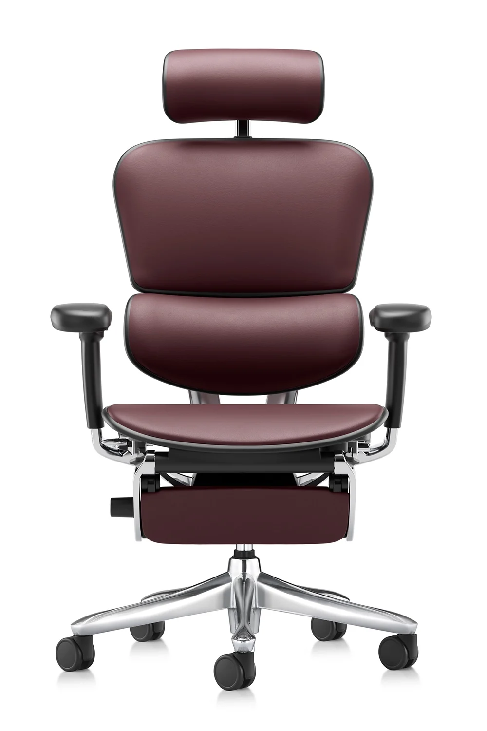 Ergohuman 2 Luxury SE Leather Burgundy Legrest