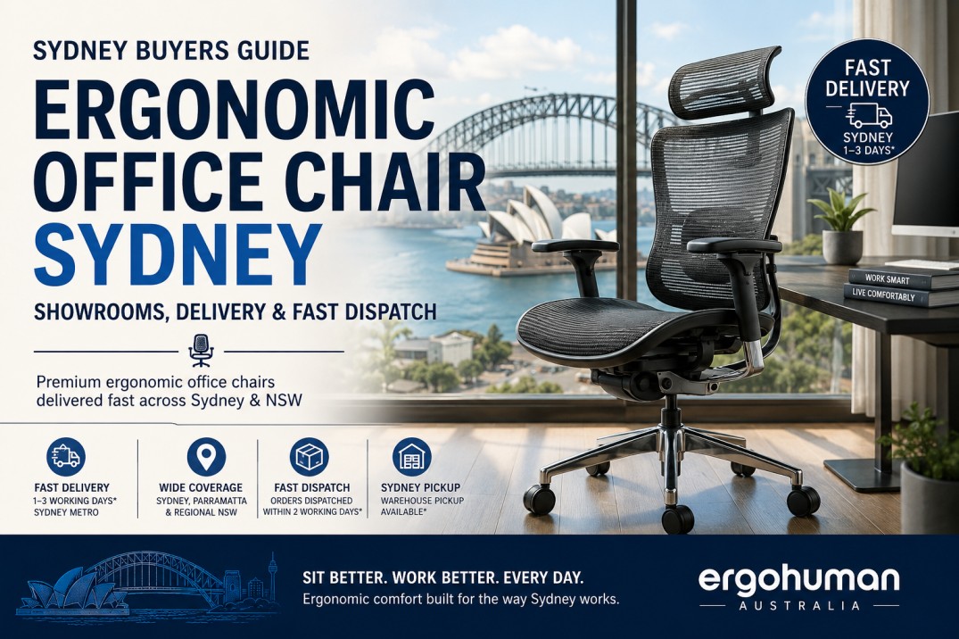 Ergonomic Office Chair Sydney, Office Chairs Sydney, Ergonomic Chairs, Sydney Office Furniture, Ergohuman 2 Elite, Home Office Sydney, Office Ergonomics, NSW Office Chairs