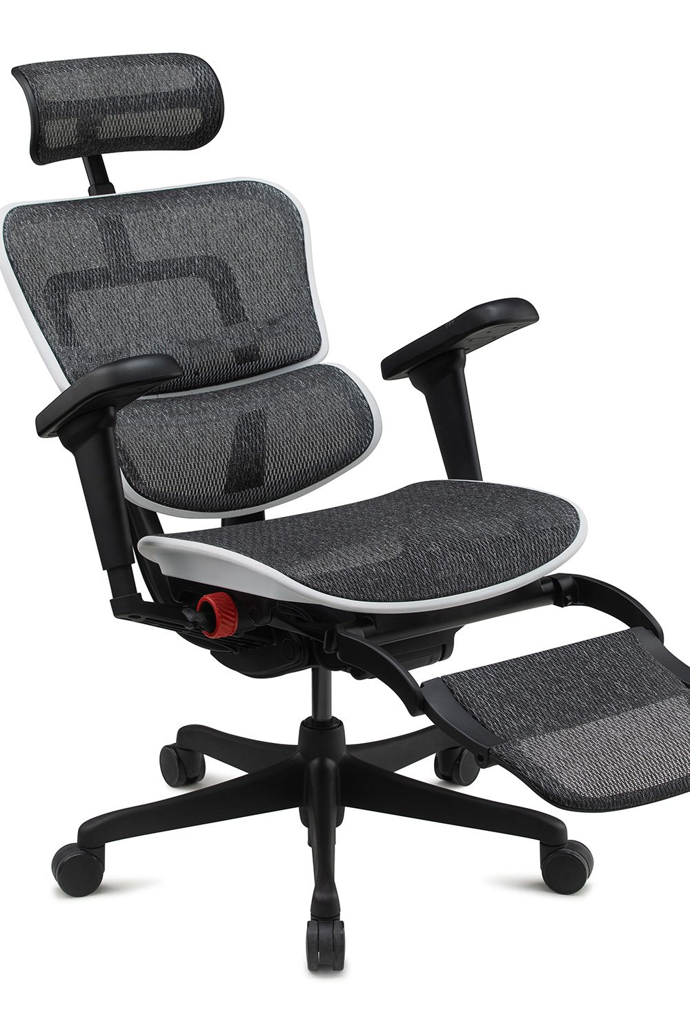 Ergohuman Ultra Gaming Chair Aurora White Legrest - Image 4