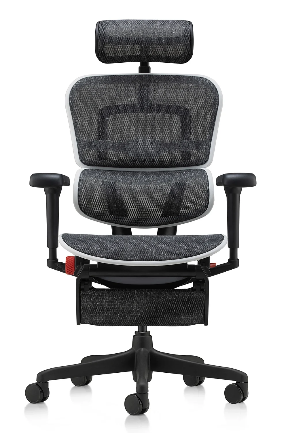 Ergohuman Ultra Gaming Chair Aurora White Legrest - Image 5