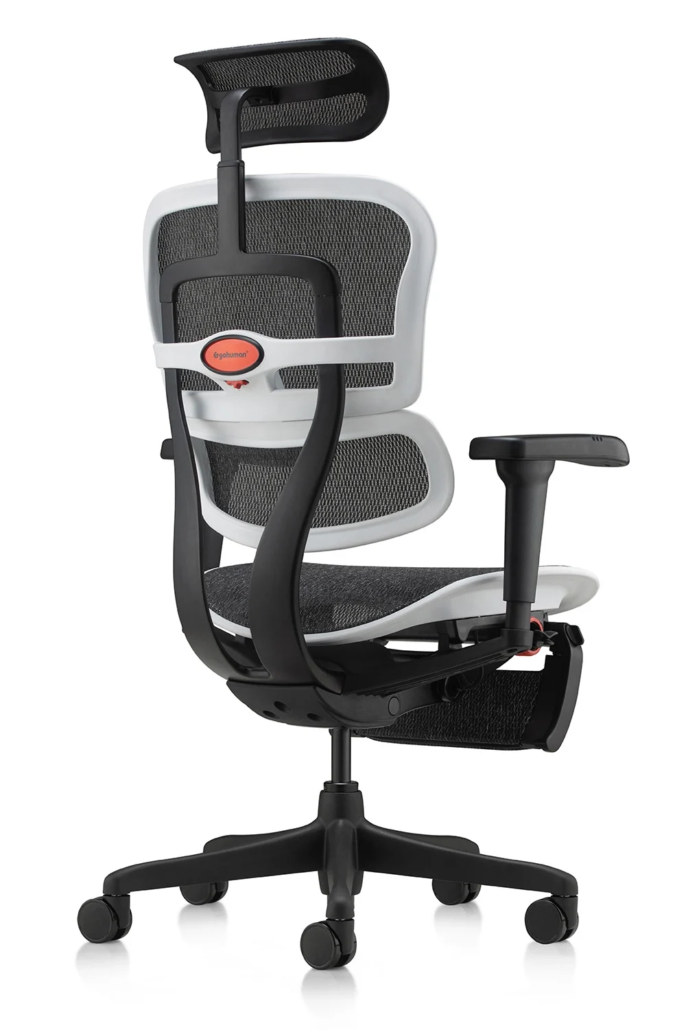 Ergohuman Ultra Gaming Chair Aurora White Legrest - Image 2